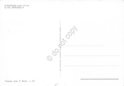Cartolina Chiavenna panorama e Val Bregaglia