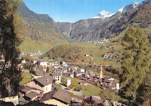 Cartolina Chiesa Valmalenco panorama 1967 (Sondrio) | Immagine principale