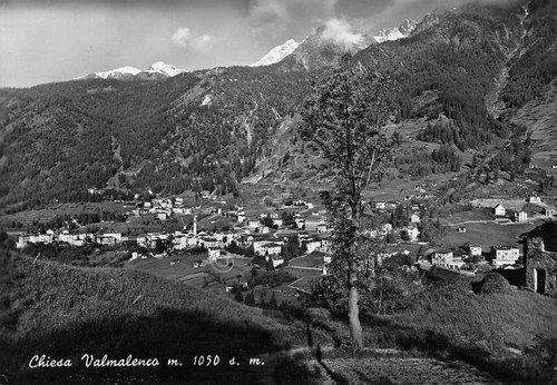 Cartolina Chiesa Valmalenco Panorama anni '50 (Sondrio) | Immagine principale