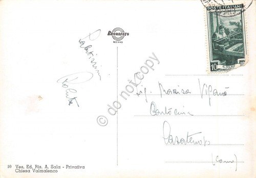 Cartolina Chiesa Valmalenco Panorama anni '50 (Sondrio) | Immagine Gallery 2