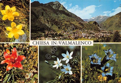Cartolina Chiesa Valmalenco vedute 1994 (Sondrio) | Immagine principale