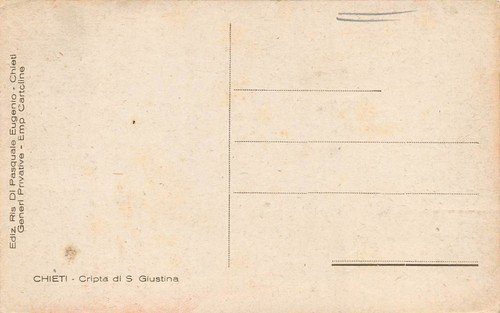 Cartolina Chieti Cripta di San Giustino Illustrata | Immagine Gallery 2