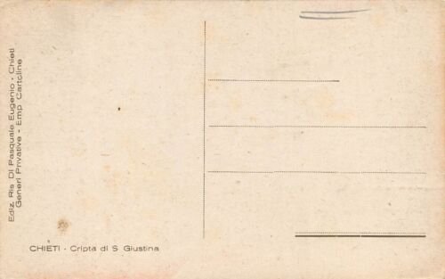 Cartolina Chieti Cripta di San Giustino Illustrata