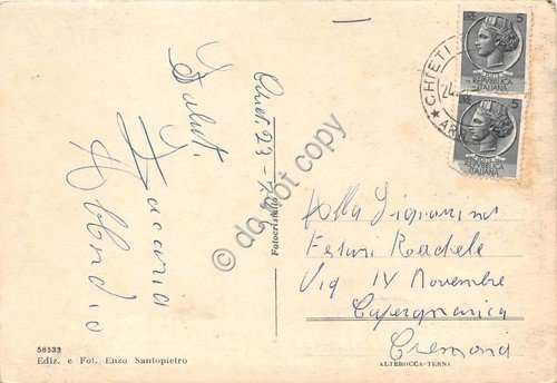 Cartolina Chieti Villa Comunale 1956
