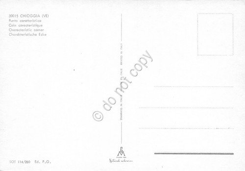 Cartolina Chioggia pescatori e reti