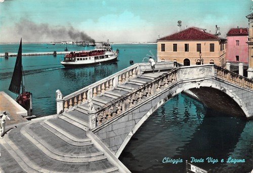 Cartolina Chioggia Ponte Vigo e laguna 1963 | Immagine principale