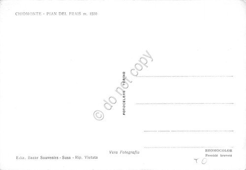 Cartolina Chiomonte Pian del Frais con neve e case | Immagine Gallery 2