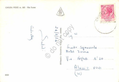 Cartolina Chiusa Pesio Via Roma bus auto 1974 | Immagine Gallery 2