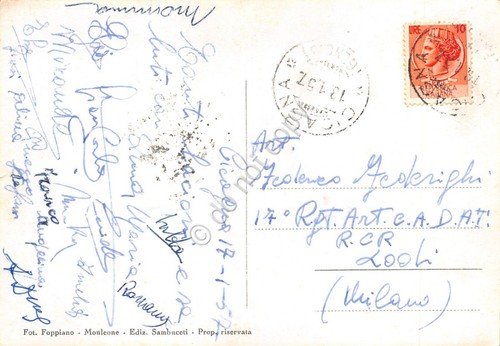 Cartolina Cicagna Via della Vittoria 1957
