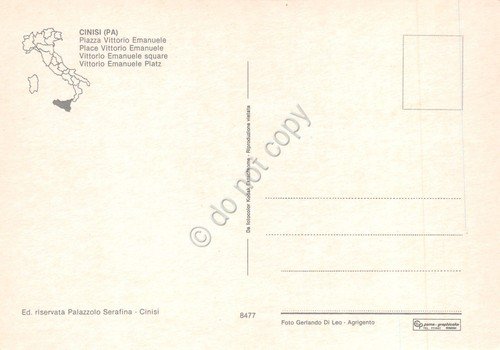 Cartolina Cinisi Piazza Vittorio Emanuele Anni '70 | Immagine Gallery 2