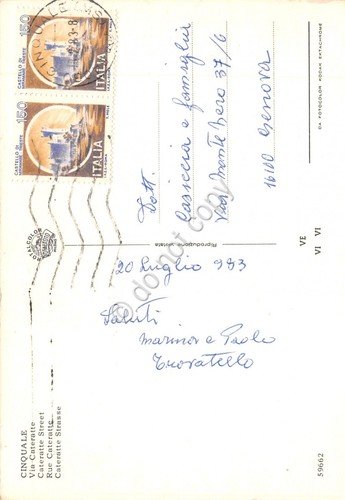 Cartolina Cinquale Via Cateratte 1983 | Immagine Gallery 2