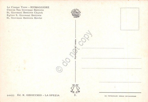 Cartolina Cinque Terre Riomaggiore Chiesa S, Giovanni Battista (La Spezia) | Immagine Gallery 2