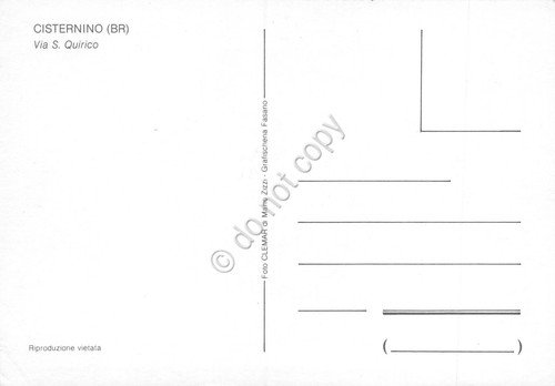 Cartolina Cisternino Via San Quirico dall'alto anni '80