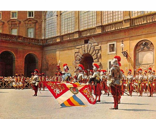 Cartolina Città del Vaticano Guardie Svizzere Il Giuramento | Immagine principale