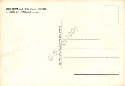 Cartolina Cittadella S. Maria del Torresino esterno | Immagine Gallery 2
