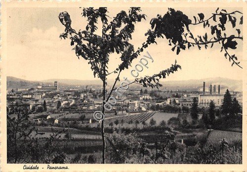 Cartolina Cividale Panorama 1937