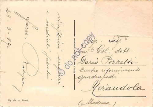 Cartolina Cividale Panorama 1937