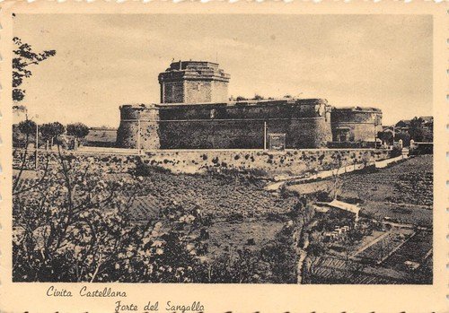 Cartolina Civita Castellana Forte del Sangallo 1951