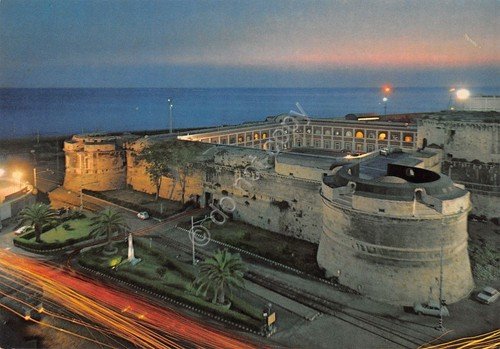 Cartolina Civitavecchia Forte Michelangelo Notturno anni '80 | Immagine principale