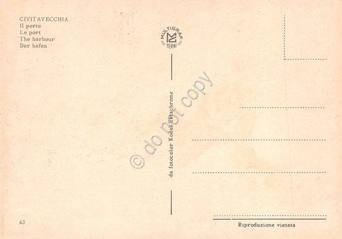 Cartolina Civitavecchia Imbarco nave al porto anni '80 | Immagine Gallery 2