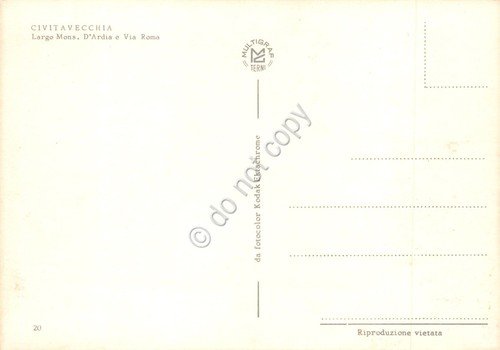 Cartolina Civitavecchia Largo Mons. D'Ardia Via Roma case animata anni … | Immagine Gallery 2