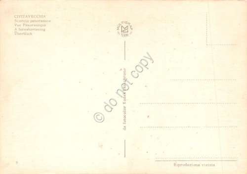 Cartolina Civitavecchia panorama da giardino bambini animata anni '80