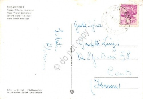 Cartolina Civitavecchia Piazza Vittorio Emanuele | Immagine Gallery 2