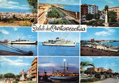 Cartolina Civitavecchia vedute 1965 (Roma) | Immagine principale