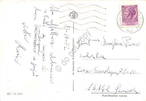 Cartolina Civitavecchia vedutine panorama nave 1972