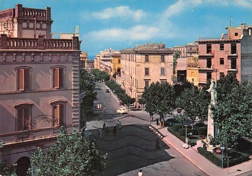 Cartolina Civitavecchia Via Cencelle Monumento a Immacolata 1988