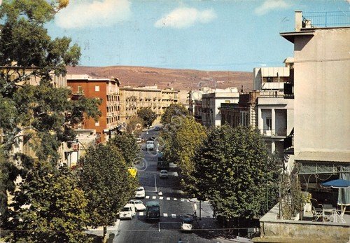 Cartolina Civitavecchia Via Guido Baccelli timbro PT 1967