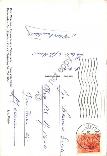 Cartolina Civitavecchia Viale Garibaldi 1955