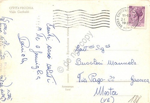 Cartolina Civitavecchia Viale Garibaldi 1969 | Immagine Gallery 2