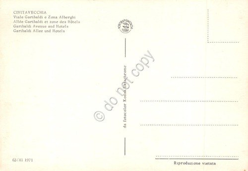 Cartolina Civitavecchia Viale Garibaldi Zona Alberghi FINA anni '80 | Immagine Gallery 2