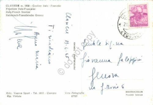 Cartolina Claviere confine Italo Francese 1965 | Immagine Gallery 2