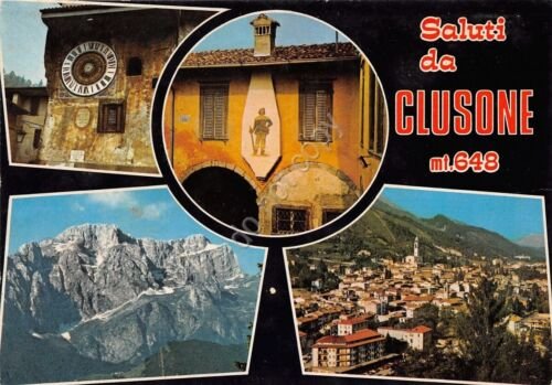 Cartolina Clusone - vedutine - 1976 (Bergamo)