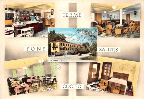 Cartolina Cocito Terme Salutis vedute varie 1963 | Immagine principale