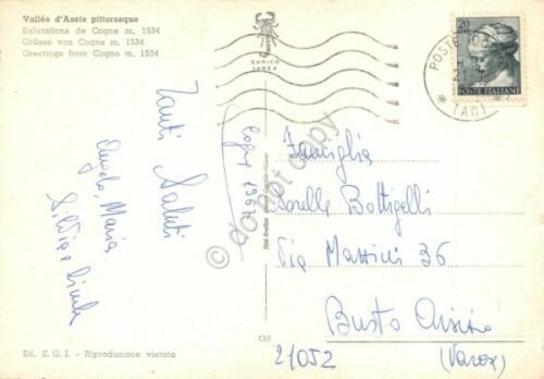 Cartolina Cogne vedute 1967 (Aosta) | Immagine Gallery 2