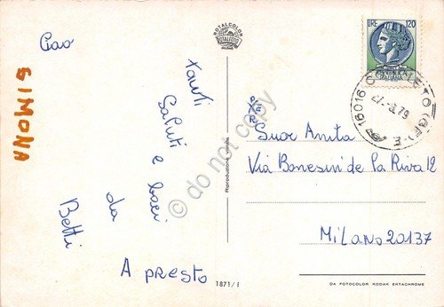 Cartolina Cogoleto vedute barca a vela 1979 (Genova) | Immagine Gallery 2