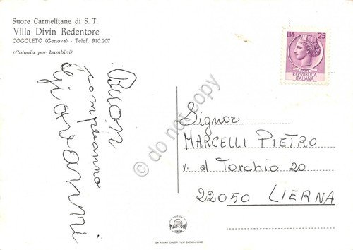 Cartolina Cogoleto Villa Divin Redentore Suore Carmelitane
