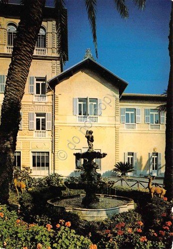 Cartolina Cogoleto Villa Divin Redentore Suore Carmelitane interno Fontana