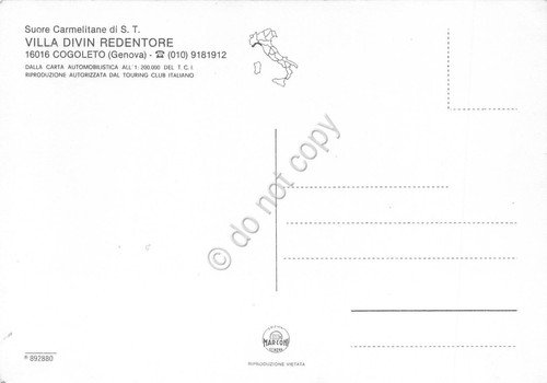 Cartolina Cogoleto Villa Divin Redentore Suore Carmelitane vedute varie e …