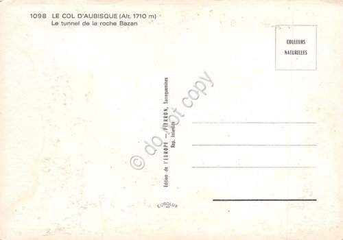 Cartolina Col Aubisque Tunnel de la roche Bazan Mucche in …