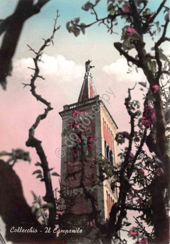 Cartolina Collecchio Campanile colorata 1966 | Immagine principale