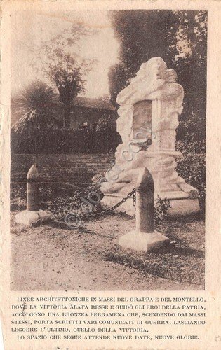 Cartolina Collegio Militare Roma lapide Vittoria Alata Massi del Grappa …