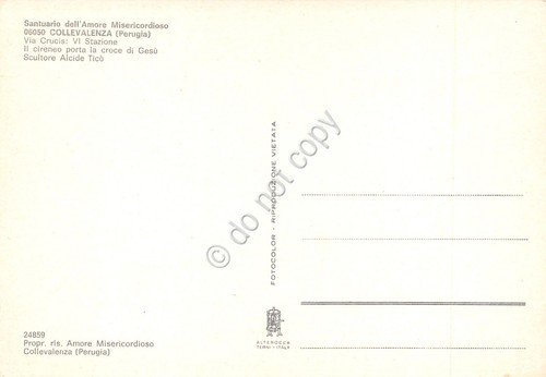 Cartolina Collevalenza Santuario Amore Misericordioso Via Crucis IV Stazione | Immagine Gallery 2