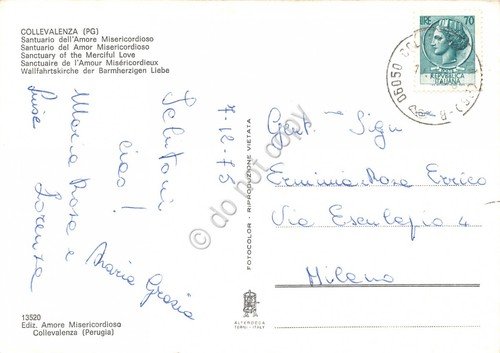 Cartolina Collevalenza Santuario dell'Amore Misericordioso 1975 | Immagine Gallery 2
