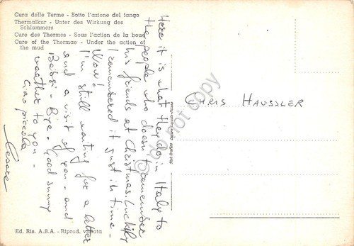 Cartolina Colli Euganei Abano Cura delle Terme fanghi poesia Barbieri | Immagine Gallery 2