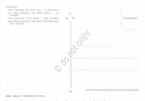 Cartolina Collodi Villa Garzoni Giardino (Pistoia) | Immagine Gallery 2