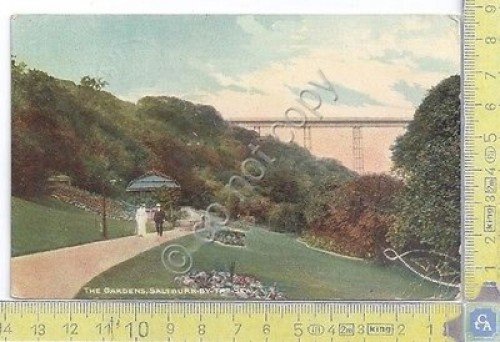Cartolina Collotype - Saltburn - The Gardens - per Congo …